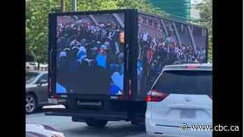 Anti-Muslim messaging truck being investigated by Toronto police registered to Rebel News Network