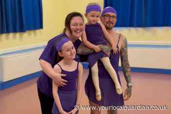 Carshalton dad joins daughters' dance class in leotard skirt
