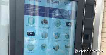 New vending machine offering drug pipes, naloxone kits, third of its kind in Ontario