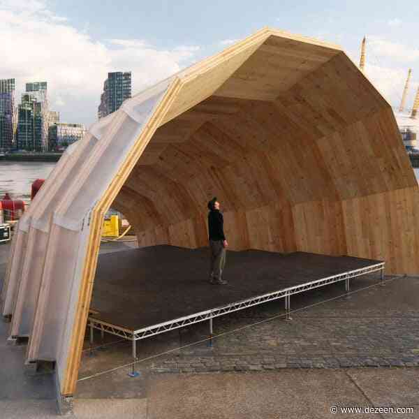 Unknown Works constructs The Armadillo pavilion from eucalyptus wood