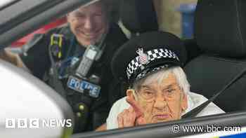 Woman spends 100th birthday on police patrol