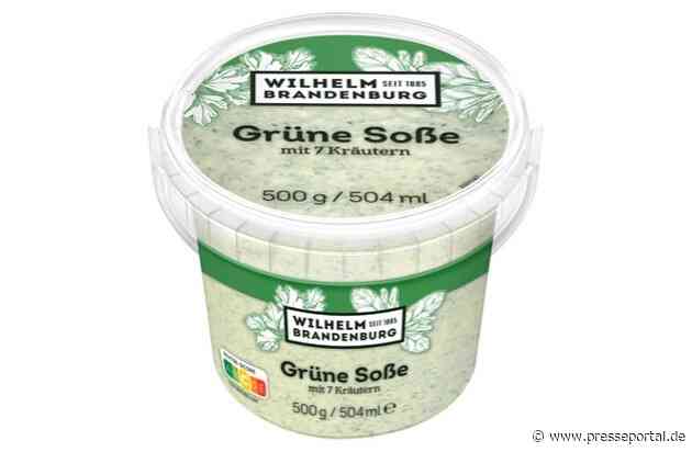 Wilhelm Brandenburg GmbH & Co. OHG ruft „Grüne Soße mit 7 Kräutern 500g“ zurück