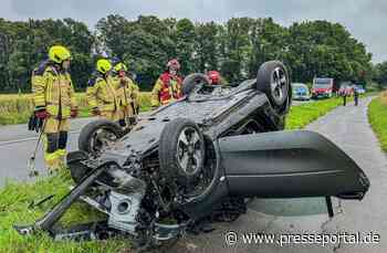 FW Alpen: Pkw überschlägt sich bei Verkehrsunfall