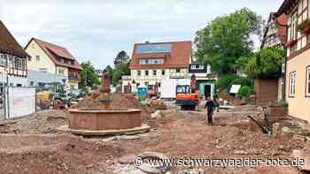 Wegen extremen Wetter: Weshalb der Rathausvorplatz in Calw-Stammheim später fertig wird