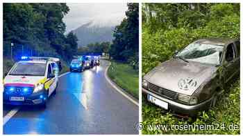 Verfolgungsjagd mit der Polizei endet auf Inntalautobahn mit mehrfachem Überschlag