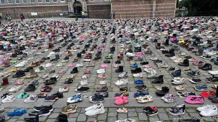 Duizenden schoenen om aandacht te vragen voor Palestijnse kinderen