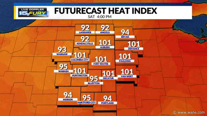 Very hot and humid Saturday, changes on the way for Sunday