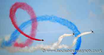 When will the Red Arrows perform in Lancashire this year?