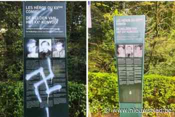 Honderdtal actievoerders klagen bekladden van monument twintigste konvooi in Brussel aan