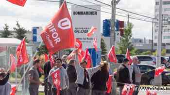 Unifor says 1,350 of its members are on strike at Bombardier after deal deadline passes