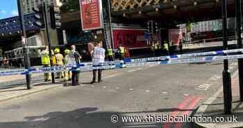 London Waterloo station Sutton Walk cordoned by police