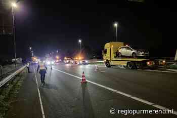 Ongeluk op A7 bij Wijdewormer, politie neemt auto in beslag