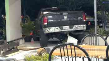 Video shows pickup truck slam into bakery in Deerfield Beach