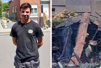 Buurjongen Ewoud (18) voorkomt desastreuze gevolgen van tuinhuisbrand: “Toen ik de rook zag, sprong ik meteen op mijn fiets”