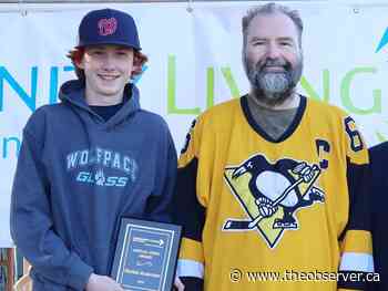 Teaching hockey skills nets Sarnia teen Community Living award