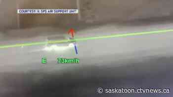 Watch from above as Saskatoon police track a man who tried to jack an Uber at knifepoint