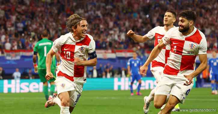 Spanning om te snijden in Leipzig: Kroatië virtueel door na treffer Modric, Italië op de wip