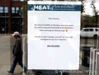 Edmonton businesses close early to let staff watch Oilers in Game 7