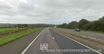 Queueing traffic on M65 near Blackburn after crash
