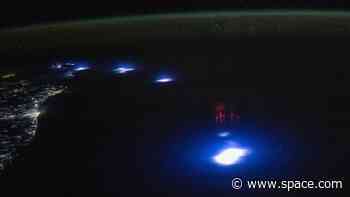 Sprites from space! Astronaut photographs rare red lightning phenomenon from ISS
