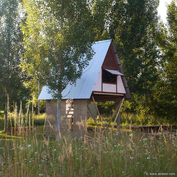 Marina Tabassum installs bamboo Khudi Bari house at Vitra Campus