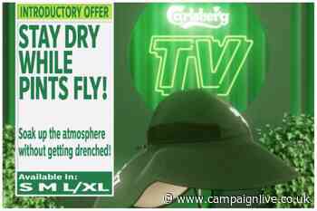 Carlsberg creates beer-proof hats to cope with 'flying pints' during Euros