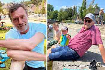 Eerste dag op IJsestrand lokt verschillende zonnekloppers, ook zanger Daan van de partij: “Het strand is net echt”
