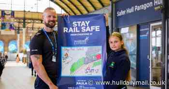 Hull schoolgirl designs railway safety poster with important message