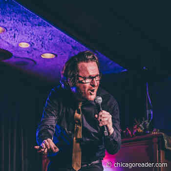 Talking comedy between sets with Adam Burke