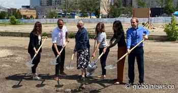 City crews officially break ground on new downtown Edmonton park