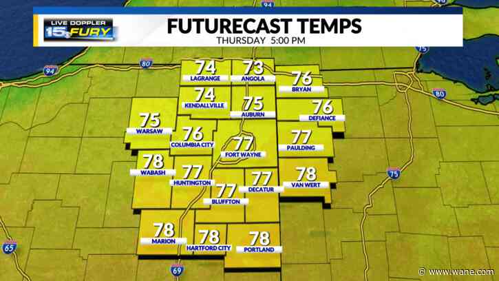 A rain-free, sunny Thursday forecast
