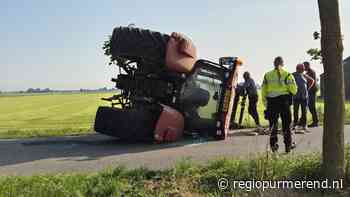 Rijperweg voorlopig dicht door gekantelde tractor