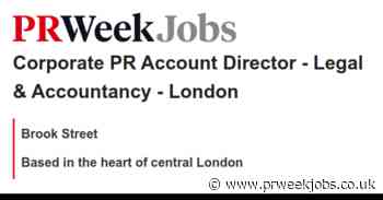 Brook Street: Corporate PR Account Director - Legal & Accountancy - London