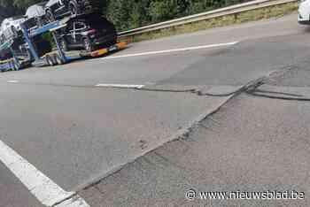 Wegdek komt omhoog op E313 in Hasselt-Oost