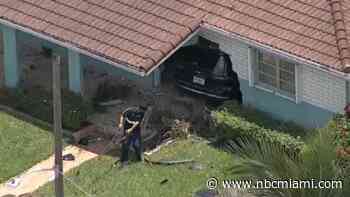 SUV ends up inside Hialeah home after crash