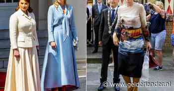 Size matters, en dus koos Máxima met de felle zon voor een flinke hoeveelheid stof