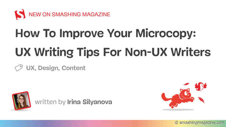 How To Improve Your Microcopy: UX Writing Tips For Non-UX Writers
