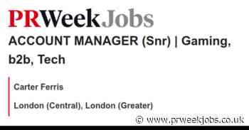 Carter Ferris: ACCOUNT MANAGER (Snr) | Gaming, b2b, Tech