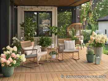Outdoor furnishings set the mood for relaxing