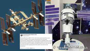 Astronauts aboard the ISS are forced to take cover after a defunct Russian satellite broke up in orbit - scattering more than 100 bits of debris towards the space station