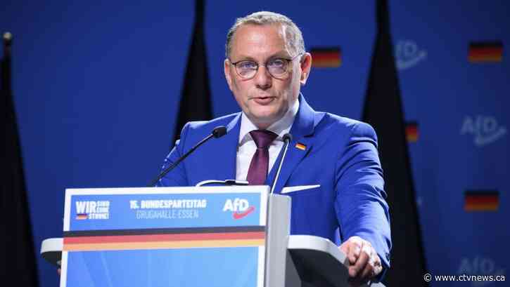 German far-right party re-elects its leaders after election gains, while opponents protest