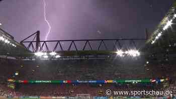 Deutschland - Dänemark 25 Minuten wegen Unwetter unterbrochen