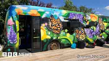 Old bus transformed into school music classroom