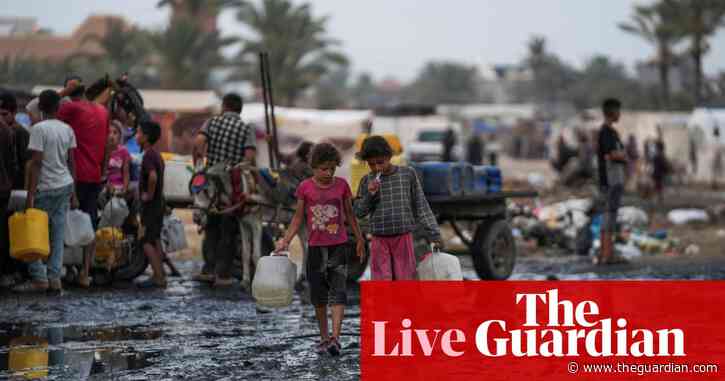 UN issues warning over disease in Gaza as sewage and rubbish problems grow – as it happened