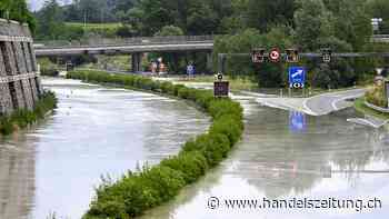 A9 im Wallis wegen Hochwasser zwischen Siders und Sitten gesperrt