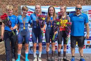 Lore Willems wint met GMS Cycling Team Glabbeek Belgische titel ploegentijdrijden: “Misschien het ideale afscheid aan de sport”