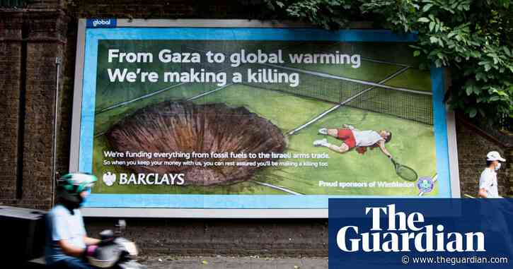 Artists target Wimbledon’s ‘strawberries and cream image’ over link to Barclays