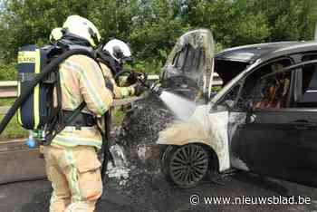 Auto brandt uit op E17: bestuurder komt er met de schrik vanaf