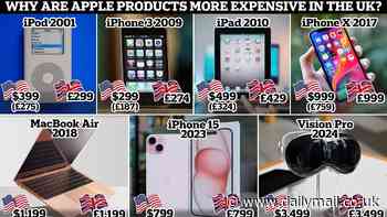 Why are Apple products more expensive in the UK? British fans fume at having to spend an extra £700 on the new Vision Pro - with one saying you could fly to New York to buy the headset and STILL save money