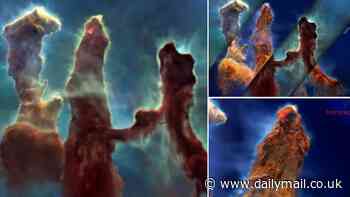 Tour the Pillars of Creation! Incredible NASA video travels through trunks of interstellar gas and dust in a nebula 6,500 light-years away